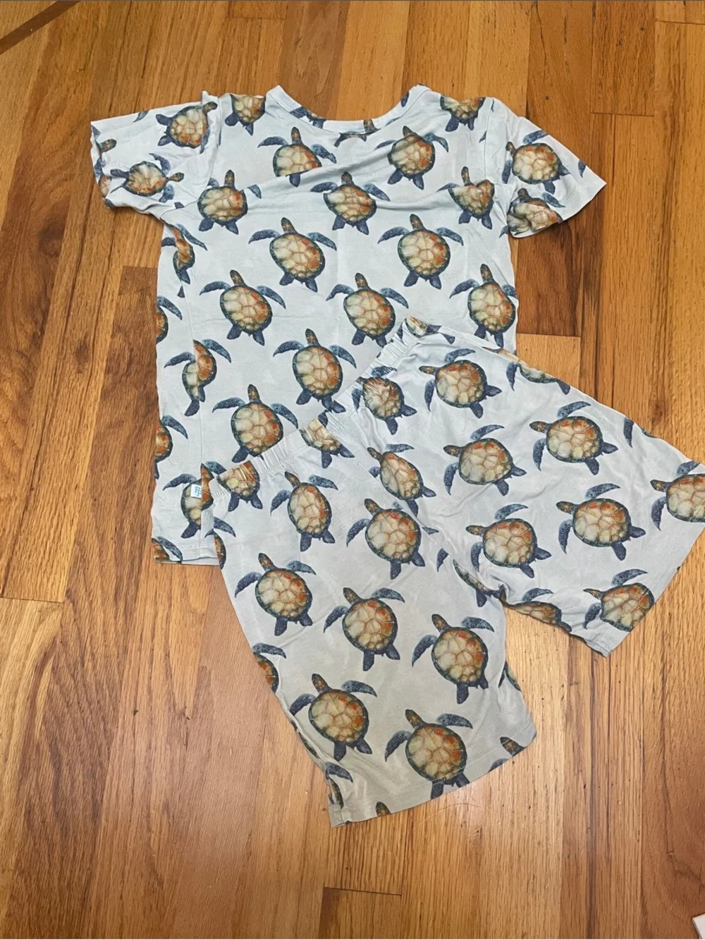 Posh Peanut Sea Turtle Pajama Set size 7